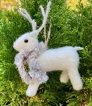 Click here for more information about White Felt Deer Ornament